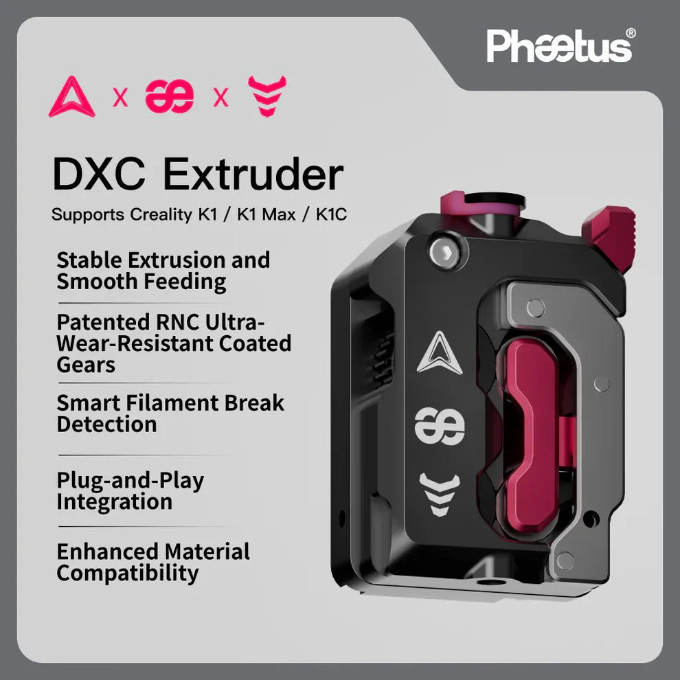 DXC Extruder for Creality K1 / K1 Max and K1C by Devil Design and Phaetus West3D 3D Printing Supplies
