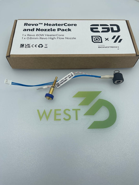 E3D Revo™ High Flow (HF Hotside Kit) with LDO Edition 60w HeaterCore (24V Core) and .6mm High Flow Nozzle West3D Printing