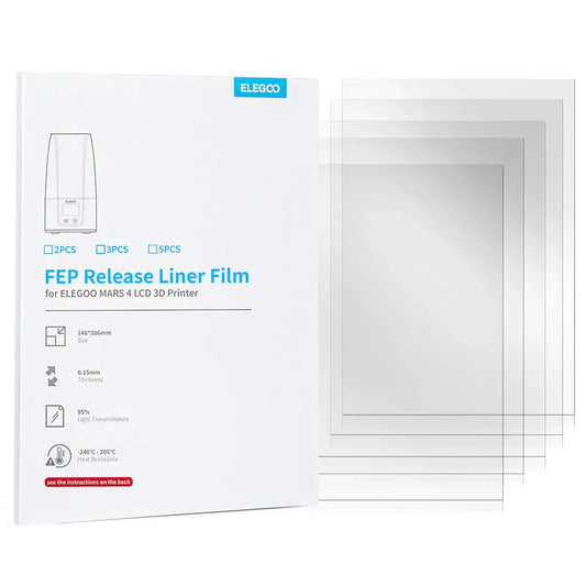Elegoo Mars 4 / 5 and 5 Ultra FEP Film (3 Pack) - Crystal-Clear 3D Prints West3D Printing