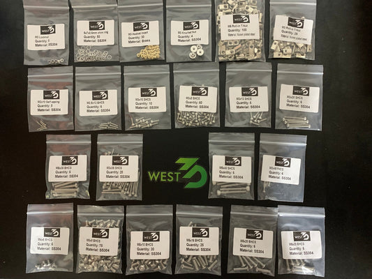 West3D Stainless Steel Fastener Kit for Tiny-M (BDF) West3D Printing