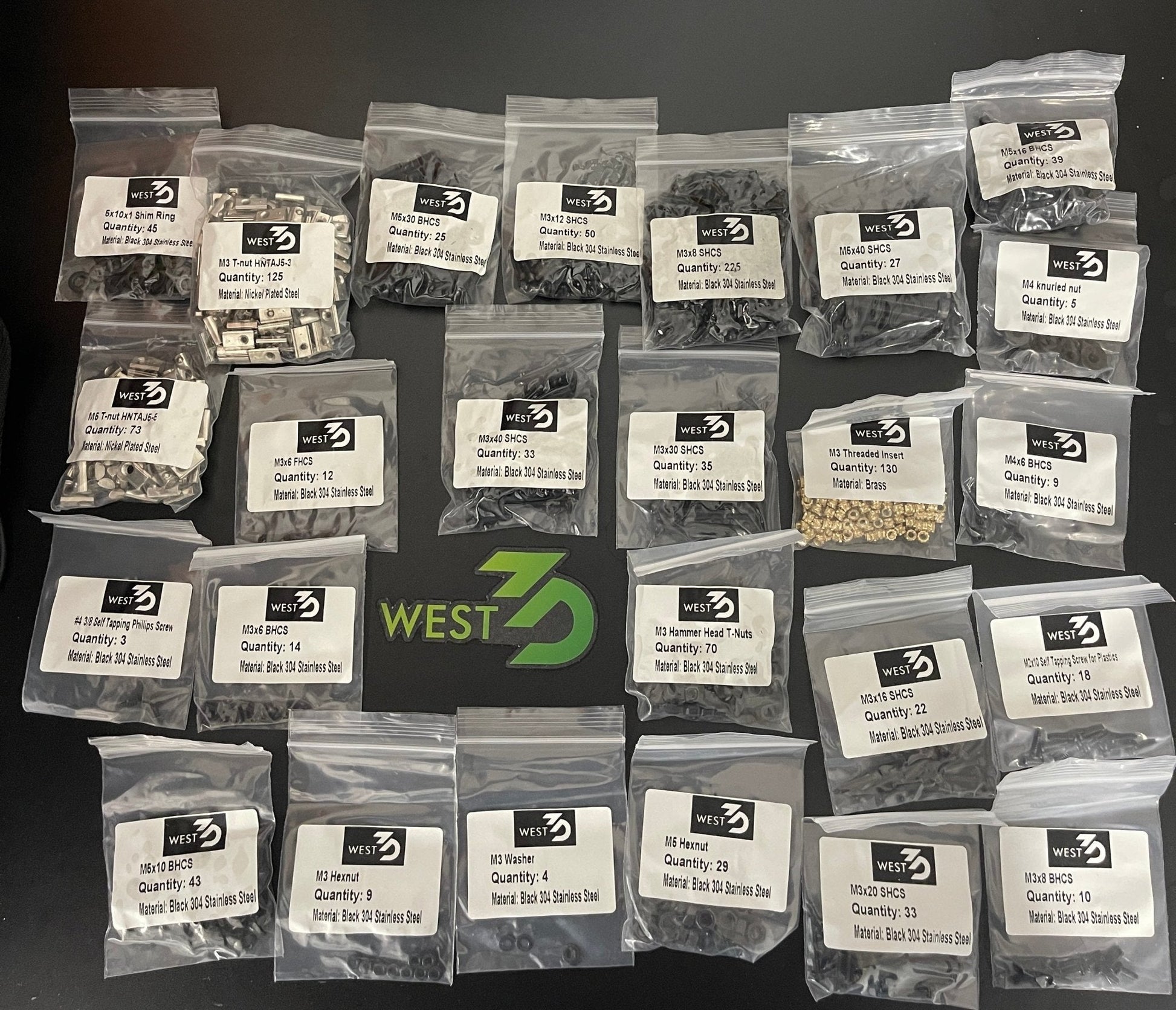 West3D Stainless Steel Fastener Kit for Voron 2.4 (BDF) West3D Printing