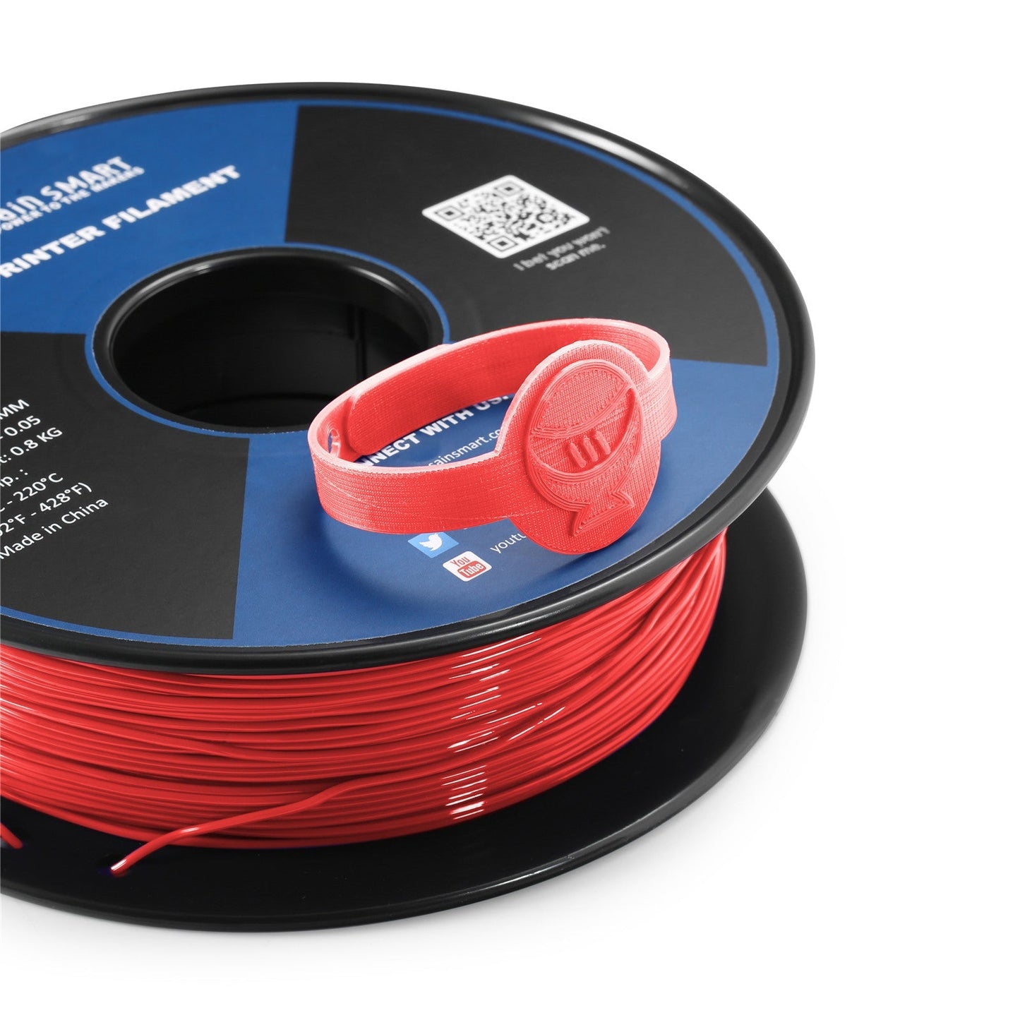 Neon Scarlet, Cyberpunk Color TPU 1.75mm Filament 0.8kg/1.76lb   Filament   3DPrintiverse.com