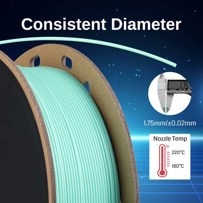 GT-3 High Speed Matte PLA Filament 1.75mm, 1KG, ±0.02mm, Black/White/Teal/Mint/Red/Grey   Filament   3DPrintiverse.com