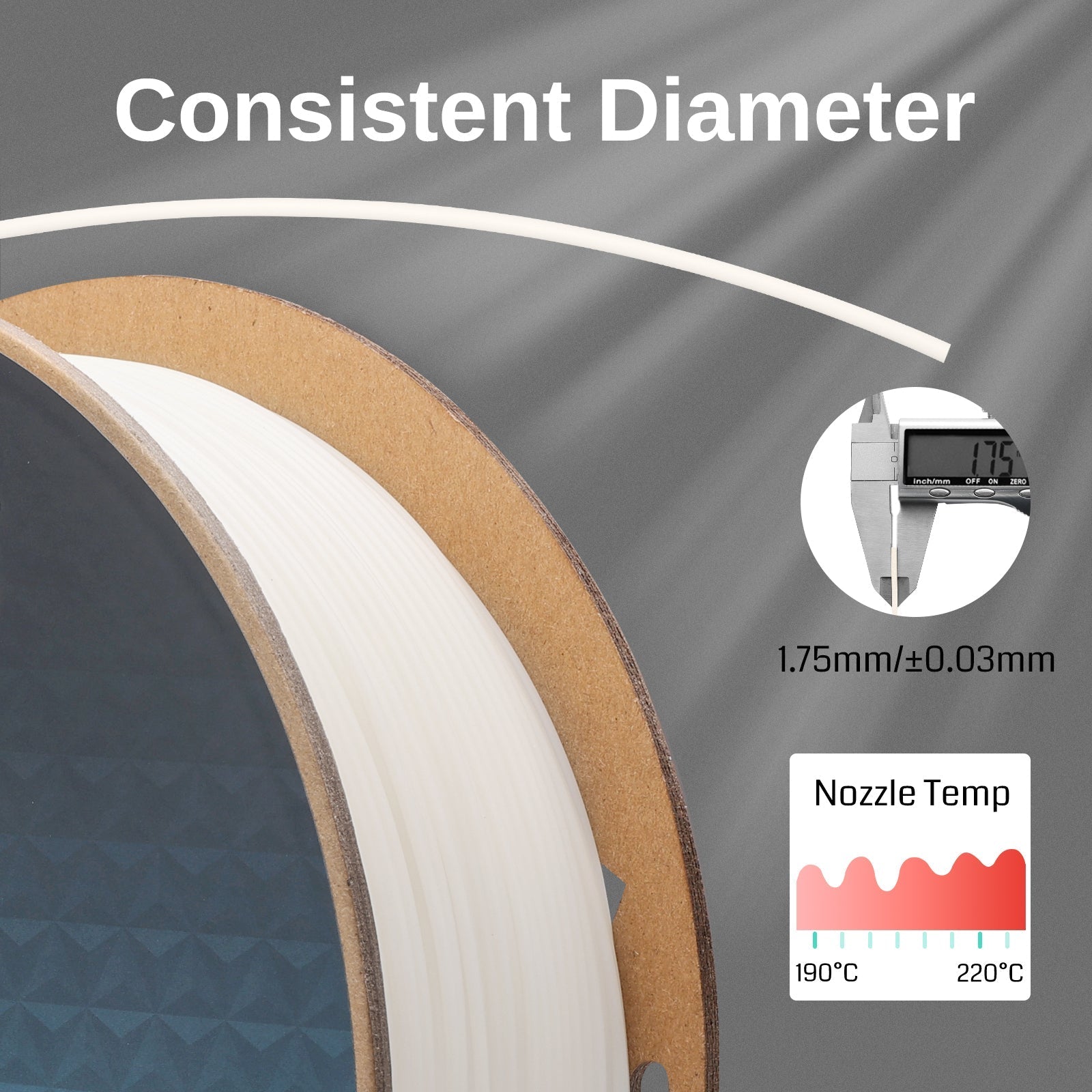 GT-3 High Speed PLA-Lite Filament 1.75mm, 1KG, ±0.03mm, Black/White   Filament   3DPrintiverse.com