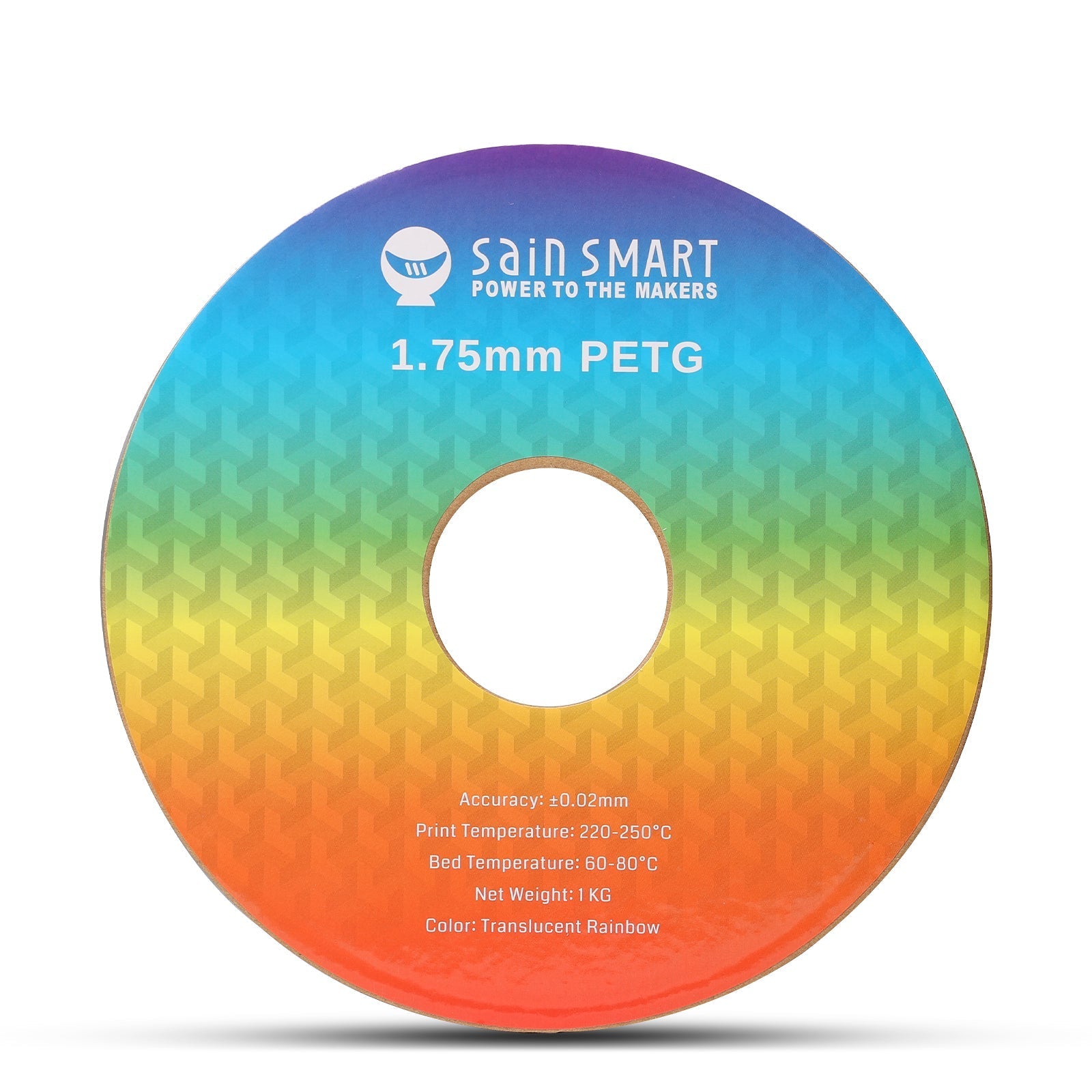 Translucent Rainbow, 1.75mm PRO-3 PETG Filament, 1kg   Filament   3DPrintiverse.com