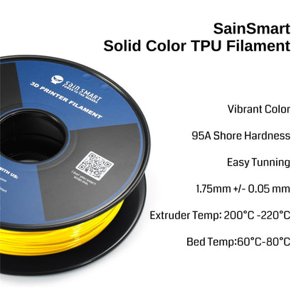 Neon Yellow, Cyberpunk Color TPU 1.75mm Filament 0.8kg/1.76lb   Filament   3DPrintiverse.com