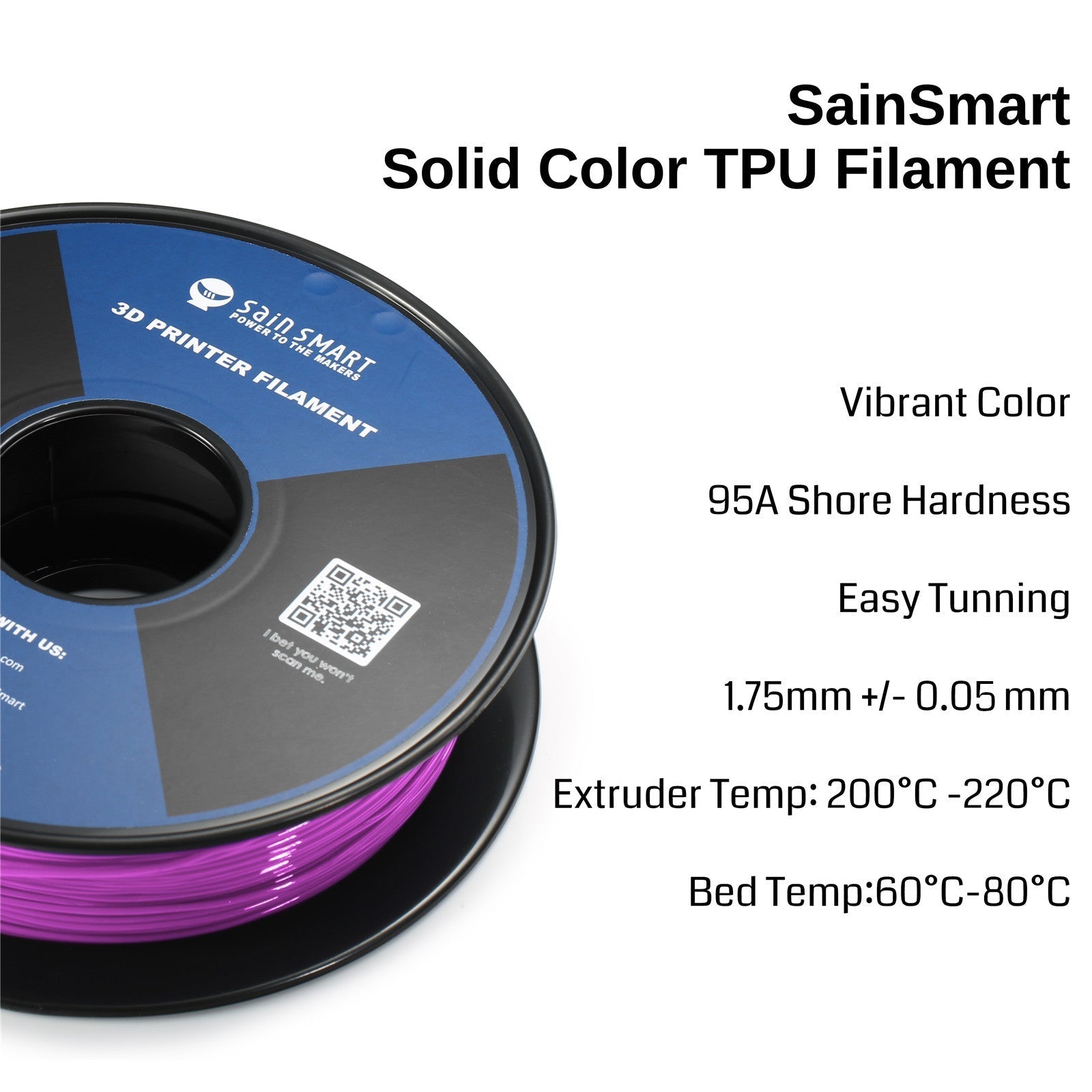 Neon Magenta, Cyberpunk Color TPU 1.75mm Filament 0.8kg/1.76lb   Filament   3DPrintiverse.com