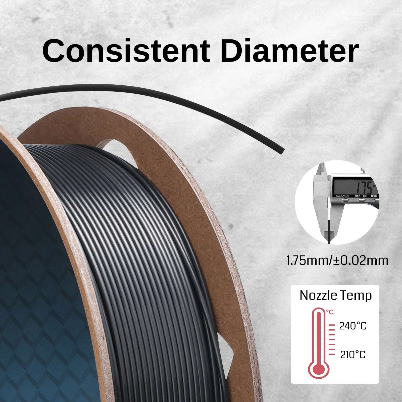 Black, White, Gray, Silver, 1.75mm ABS Filament 1.75mm, 500g x 4 Pack   Filament   3DPrintiverse.com