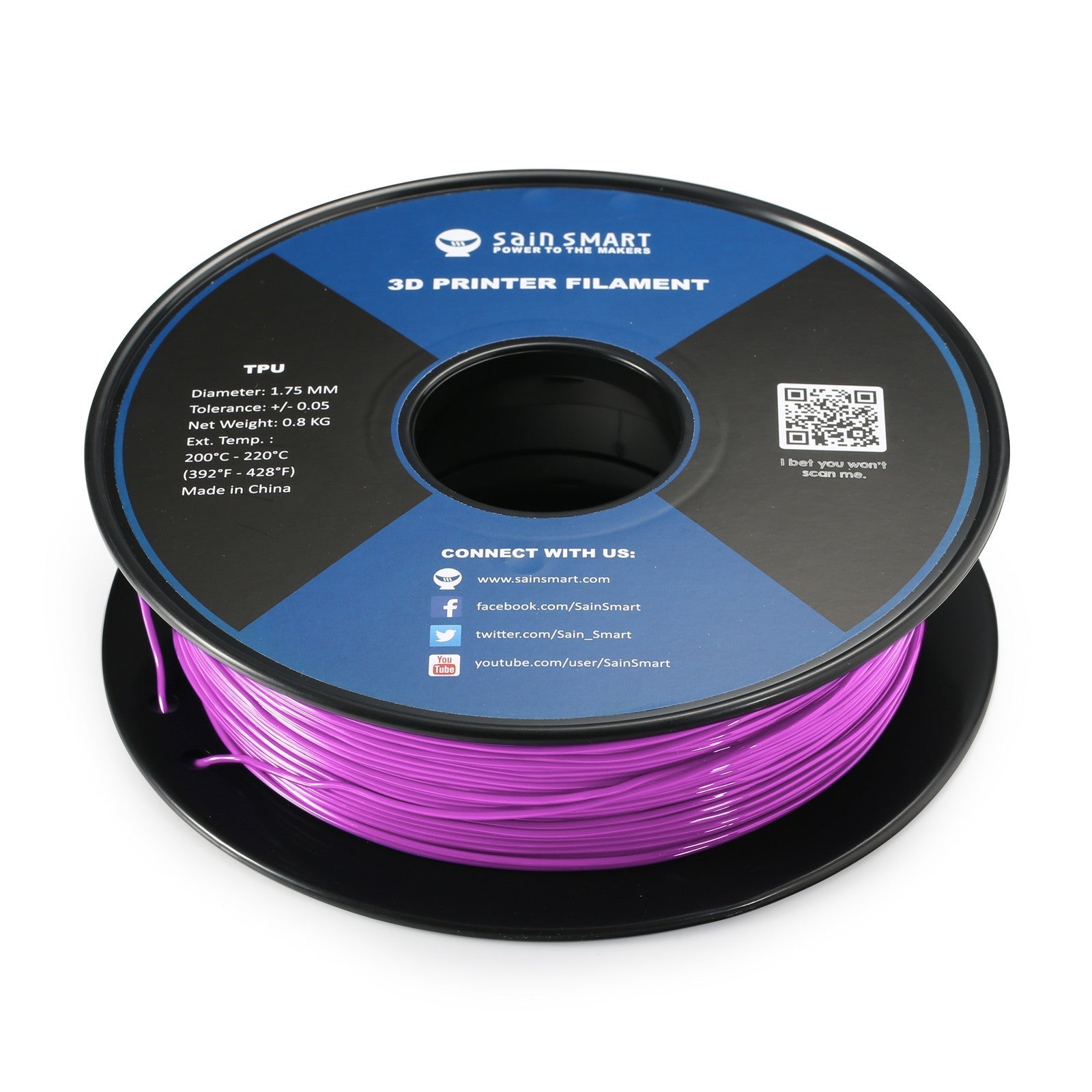 Neon Magenta, Cyberpunk Color TPU 1.75mm Filament 0.8kg/1.76lb   Filament   3DPrintiverse.com