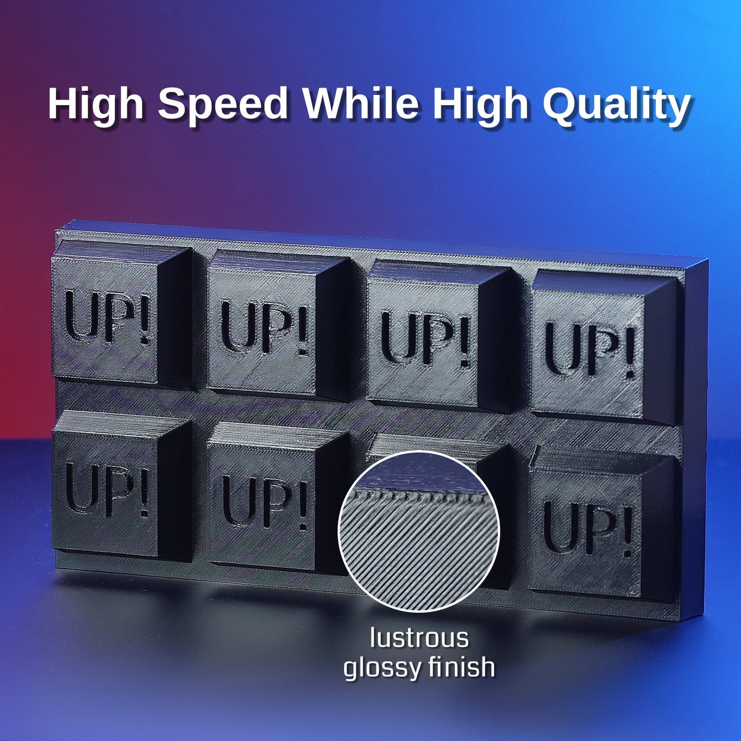 GT-3 High Speed PETG Filament, Glossy, 1.75mm, +/-0.04mm, 1KG, Black White Transparent   Filament   3DPrintiverse.com