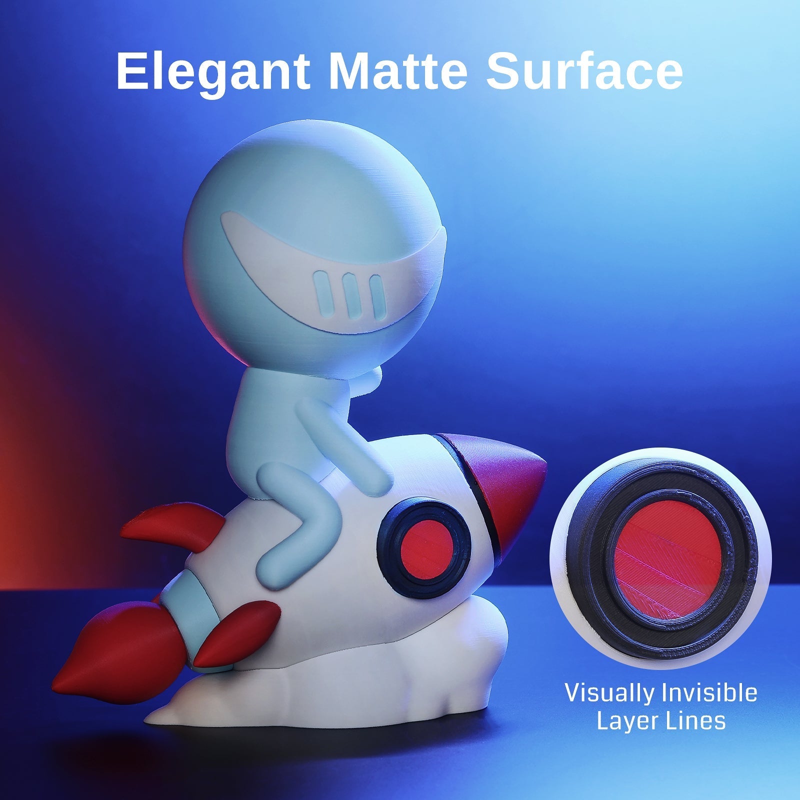 GT-3 High Speed Matte PLA Filament 1.75mm, 1KG, ±0.02mm, Black/White/Teal/Mint/Red/Grey   Filament   3DPrintiverse.com