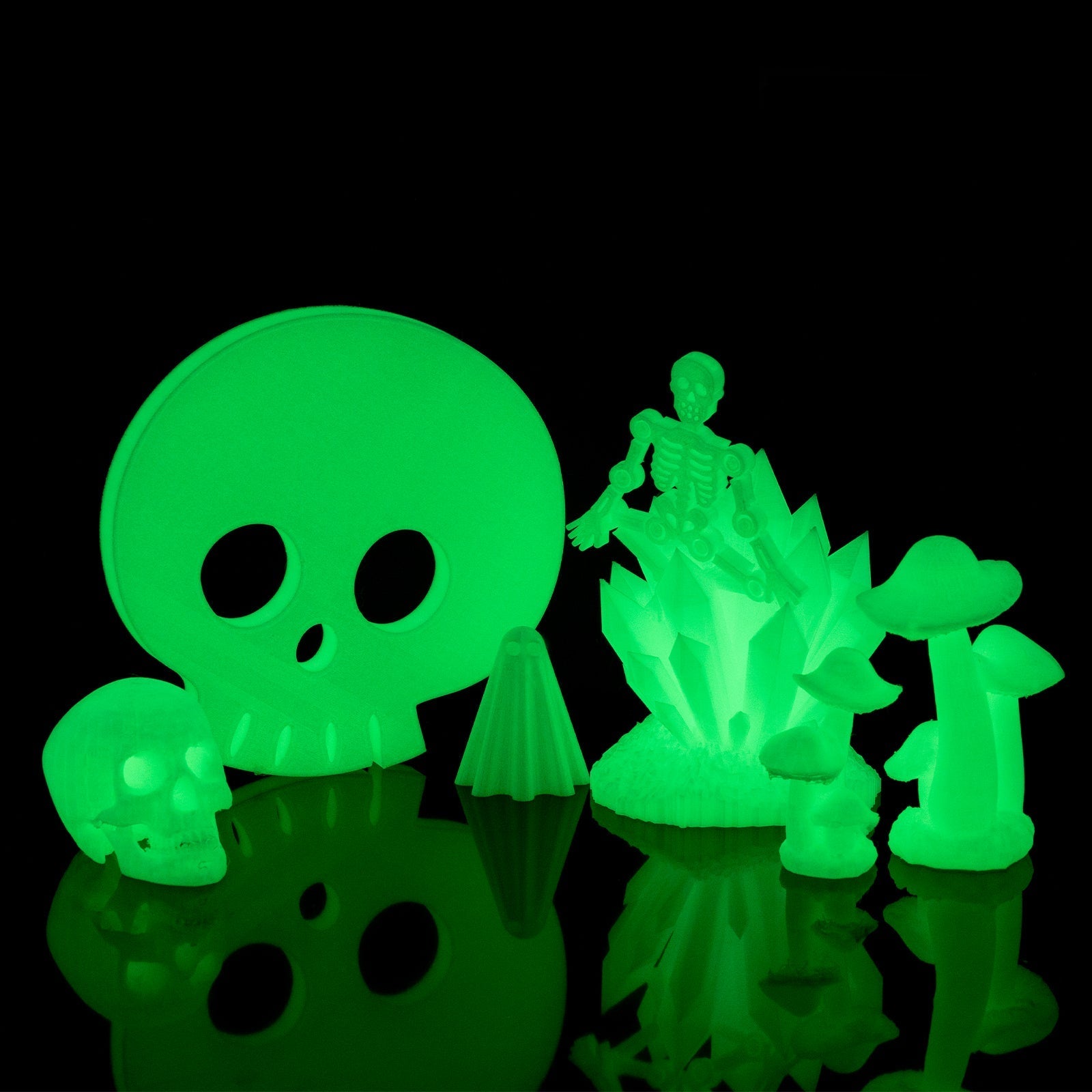 Glow-in-the-dark Green 1.75mm PRO-3 PETG Filament, 1kg   Filament   3DPrintiverse.com