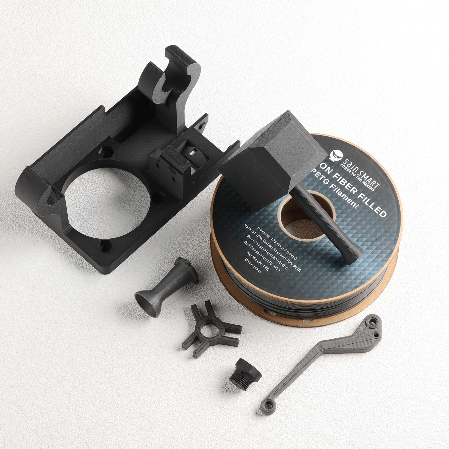 Black, Bronze Carbon Fiber PETG Filament, 1.75mm, Accuracy +/-0.04mm 1KG (2.2lbs)   Filament   3DPrintiverse.com