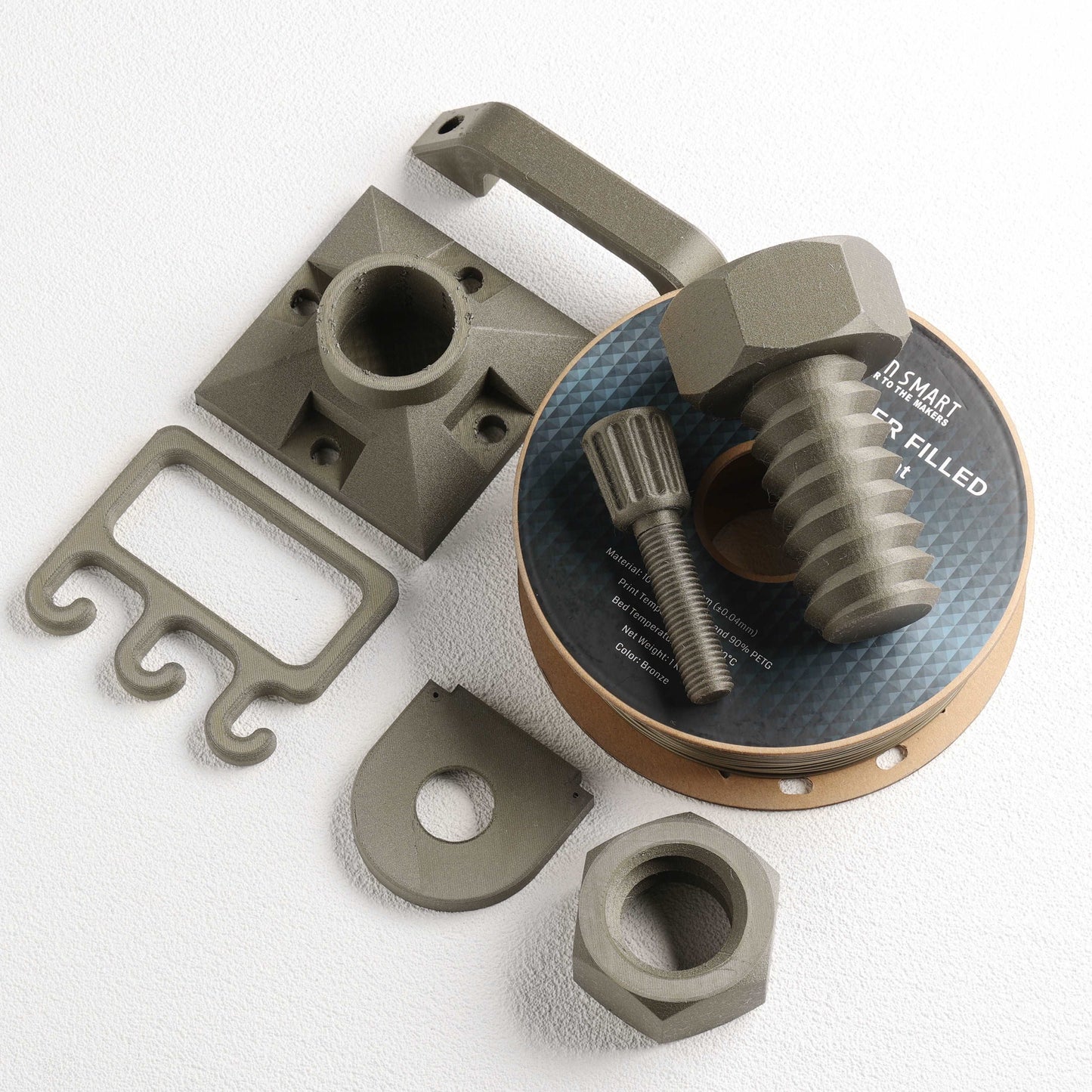 Black, Bronze Carbon Fiber PETG Filament, 1.75mm, Accuracy +/-0.04mm 1KG (2.2lbs)   Filament   3DPrintiverse.com