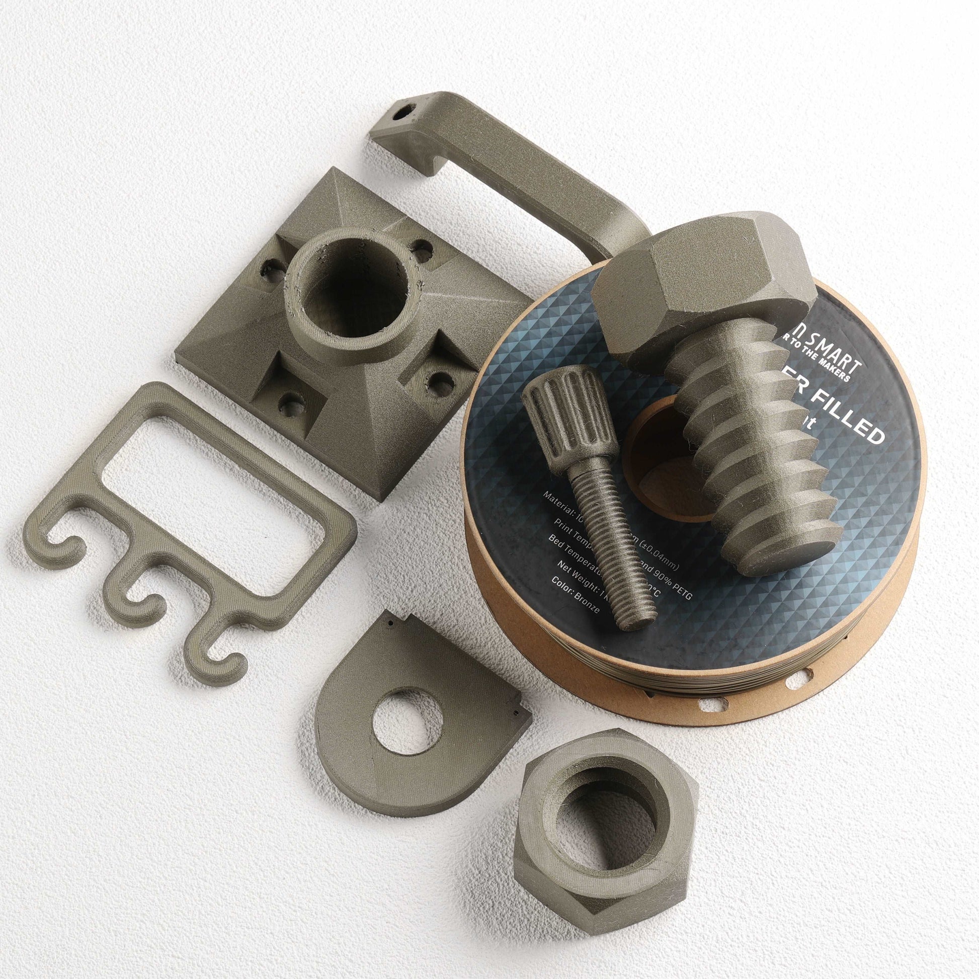 Black, Bronze Carbon Fiber PETG Filament, 1.75mm, Accuracy +/-0.04mm 1KG (2.2lbs)   Filament   3DPrintiverse.com