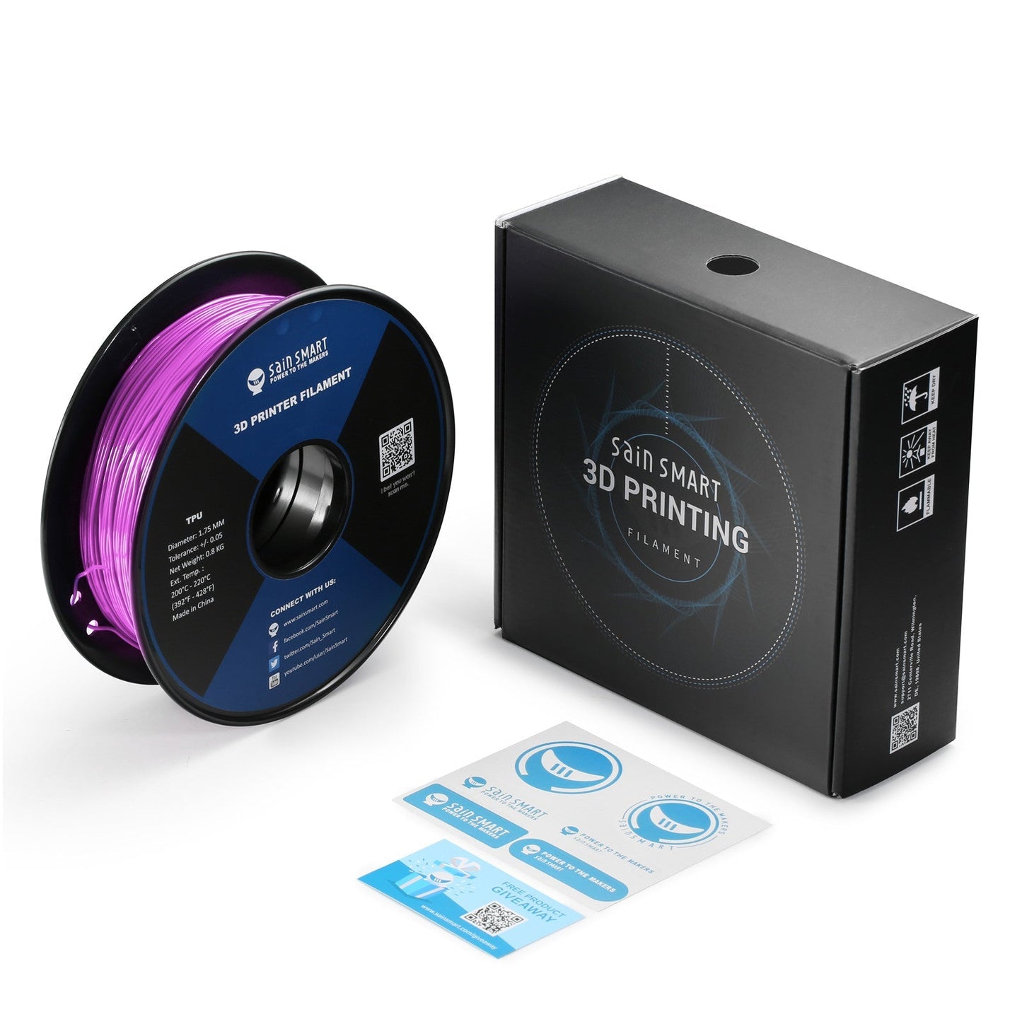 Neon Magenta, Cyberpunk Color TPU 1.75mm Filament 0.8kg/1.76lb   Filament   3DPrintiverse.com