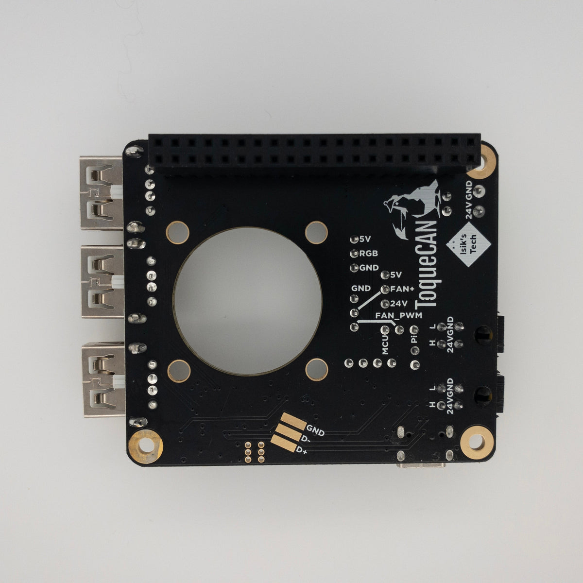 ToqueCAN: Pi Toque With 2x CAN, 3 Port USB Hub and 24V>5V@5A Regulator      3DPrintiverse.com