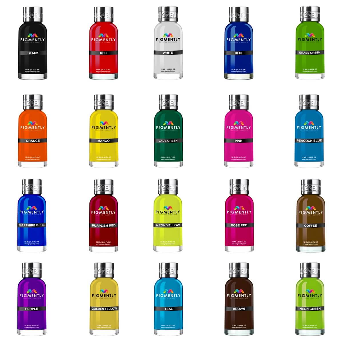 20-Color Bundle of Epoxy Resin Dyes   Epoxy Colors   3DPrintiverse.com