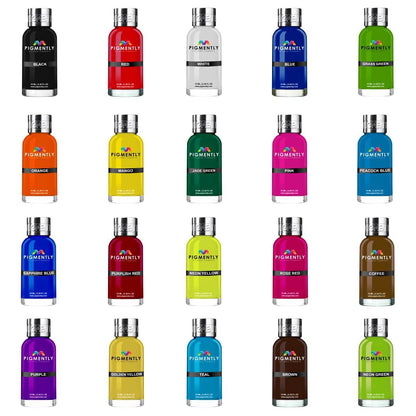 20-Color Bundle of Epoxy Resin Dyes   Epoxy Colors   3DPrintiverse.com