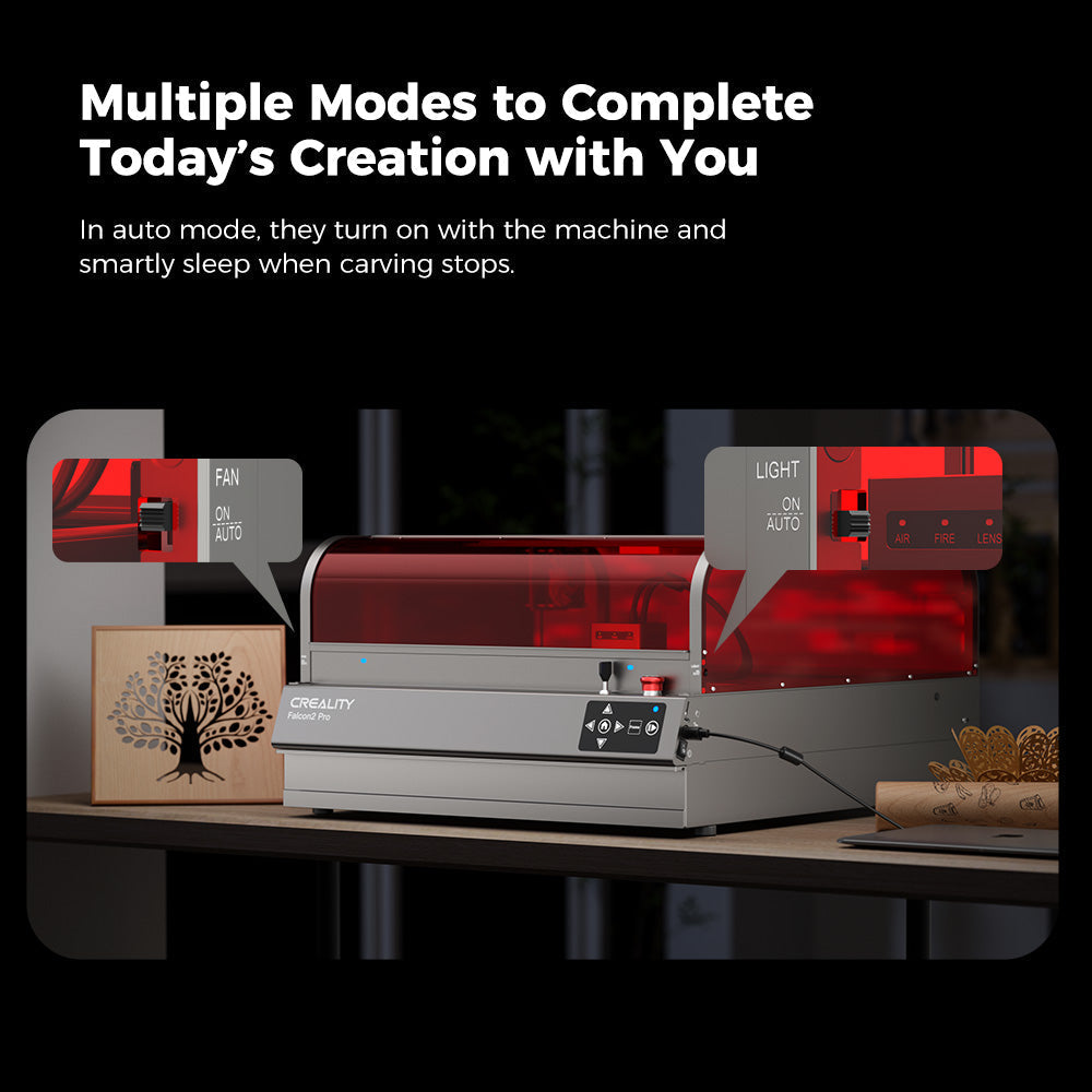 Falcon2 Pro Enclosed Laser Engraver & Cutter Creality Official Store