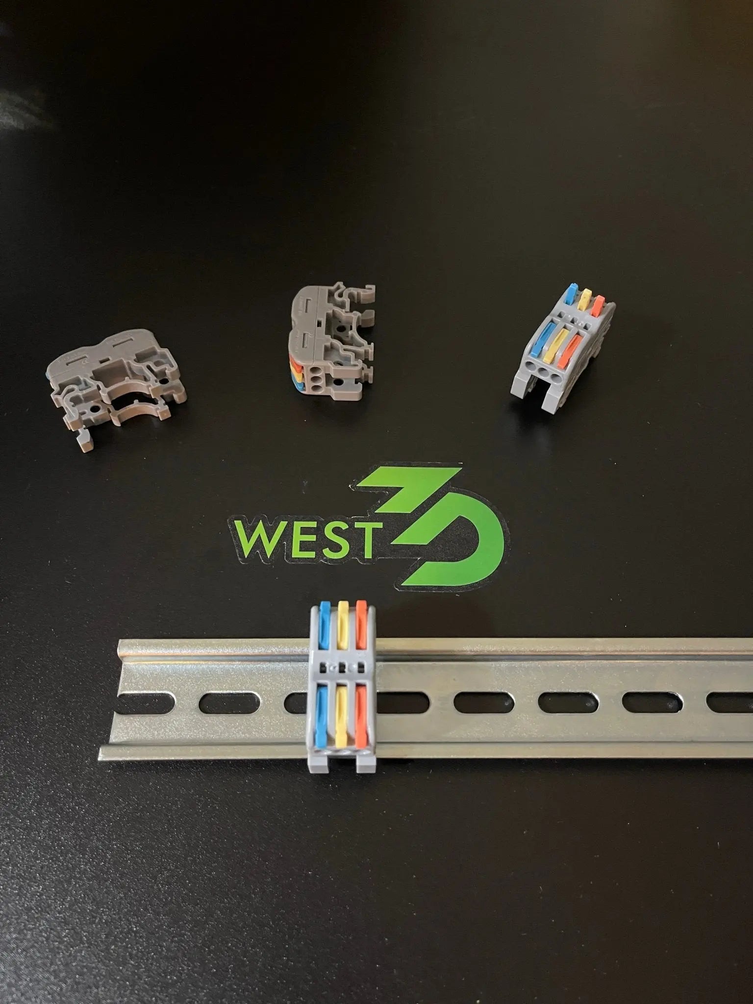 3-3 DIN Mounting Fast Wire Cable Connectors / Wago Connector   3D Printer Accessories   3DPrintiverse.com