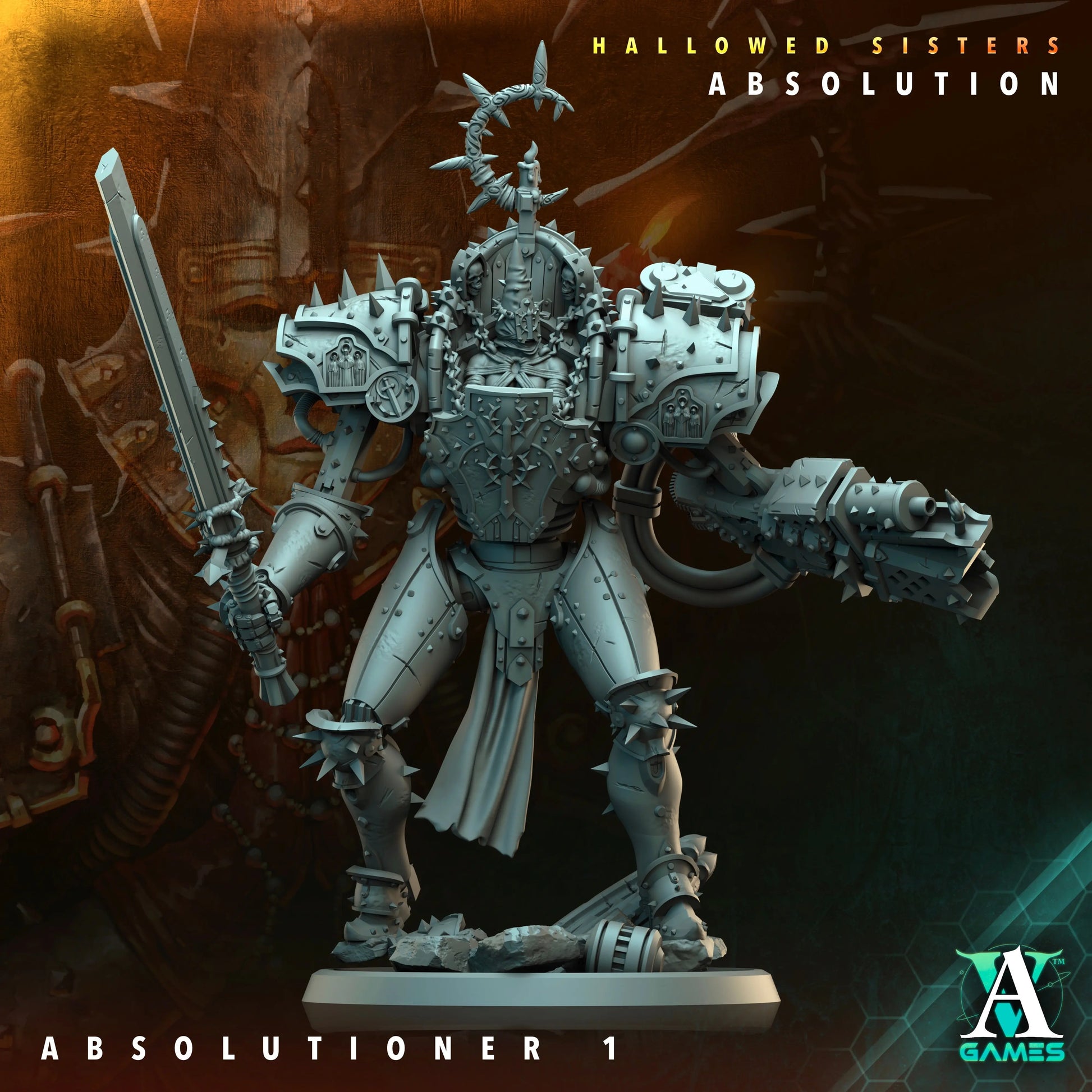 3D Printed Archvillain Games Absolutioner Hallowed Sisters Absolution 28 32mm D&D   3D printed terrain  24.90 3DPrintiverse.com