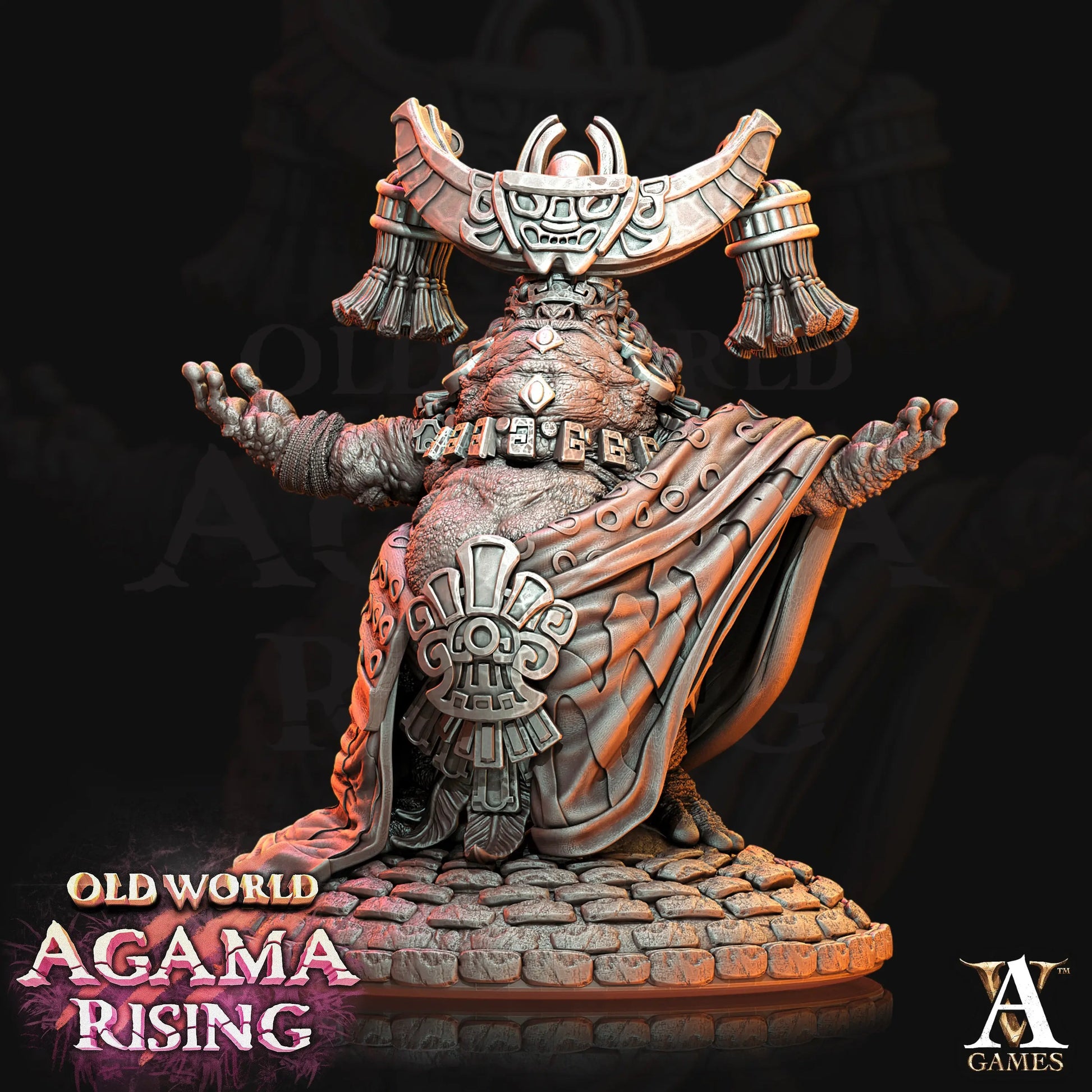 3D Printed Archvillain Games Acolytes of Ziskal Old World Agama Rising 28 32mm D&D   3D printed terrain  16.90 3DPrintiverse.com