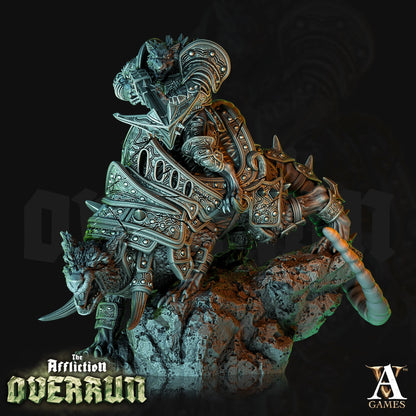 3D Printed Archvillain Games Affliction Overrun - Dire Rat Riders 28mm 32mm D&D   3D printed terrain  14.90 3DPrintiverse.com