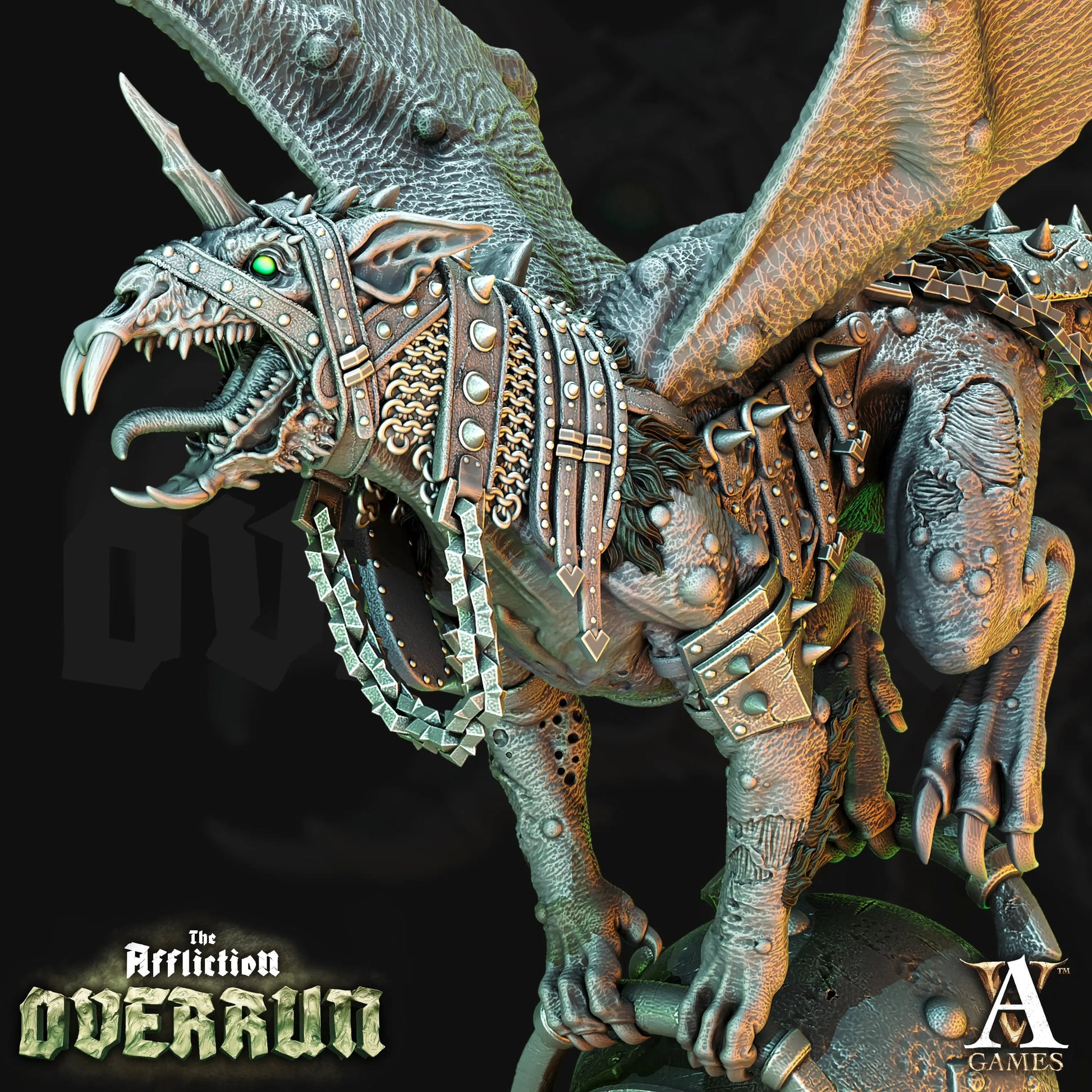 3D Printed Archvillain Games Affliction Overrun - Snut Rat Dragon 28mm 32mm D&D   3D printed terrain   3DPrintiverse.com