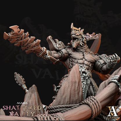 3D Printed Archvillain Games Agama Shattered Valley - Tzeekul the Conqueror 28mm 32mm D&D   3D printed terrain   3DPrintiverse.com