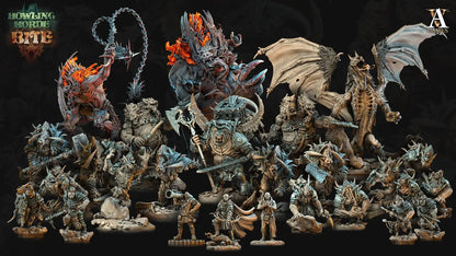 3D Printed Archvillain Games Akata Howling Horde 28 32mm D&D   3D printed terrain   3DPrintiverse.com