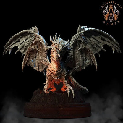 3D Printed Archvillain Games - Lava Dragon 28mm 32mm D&D   3D printed terrain  54.90 3DPrintiverse.com