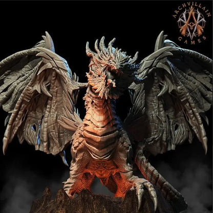 3D Printed Archvillain Games - Lava Dragon 28mm 32mm D&D   3D printed terrain   3DPrintiverse.com