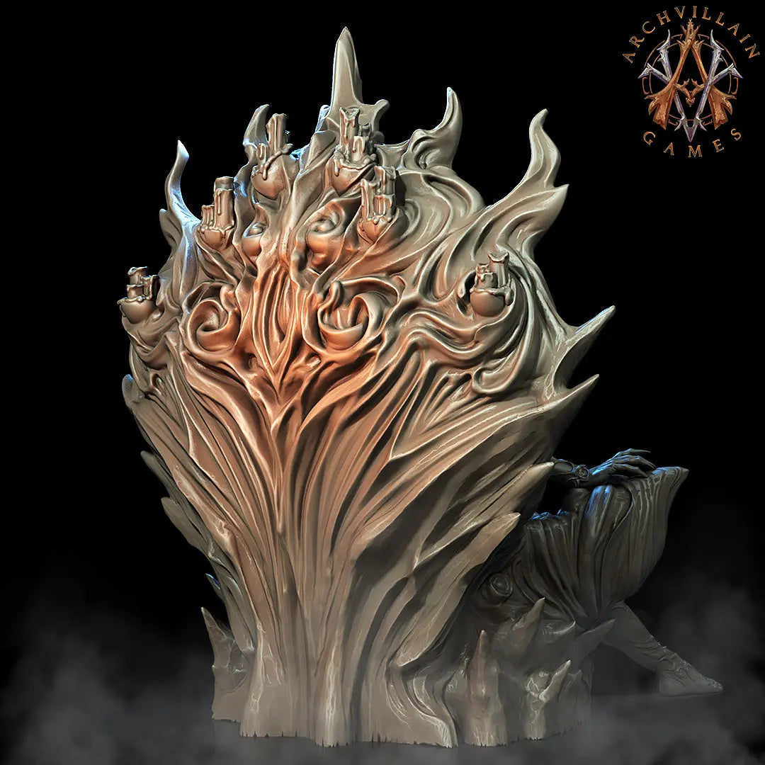 3D Printed Archvillain Games - Queen Naamah on Throne 28mm 32mm D&D   3D printed terrain   3DPrintiverse.com