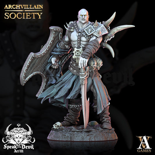 3D Printed Archvillain Games Alaric Voidblade Archvillain Society Vol. XXV 28 32mm D&D 3D Printing Boss