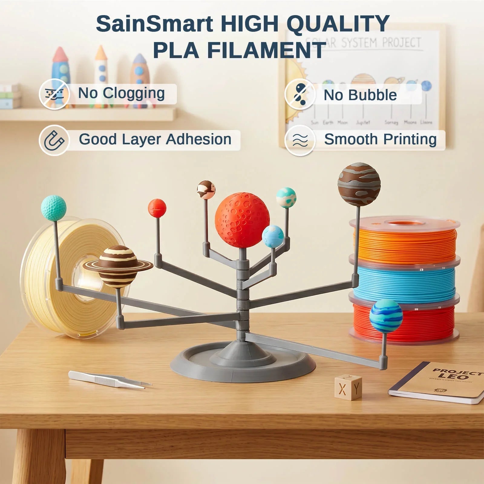 PLA Filament 1.75mm, Planet Explorer 8-Color Mini Spool Bundle, 250g Each, High-Speed PLA, +/-0.02mm Accuracy, Easy-to-Print, Compatible with Most FDM 3D Printers   Filament   3DPrintiverse.com