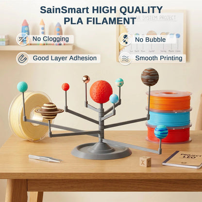 PLA Filament 1.75mm, Planet Explorer 8-Color Mini Spool Bundle, 250g Each, High-Speed PLA, +/-0.02mm Accuracy, Easy-to-Print, Compatible with Most FDM 3D Printers   Filament   3DPrintiverse.com