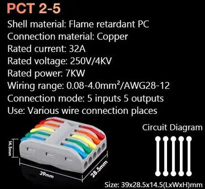 5-5 Fast Wire Cable Connectors / Wago Connector      3DPrintiverse.com