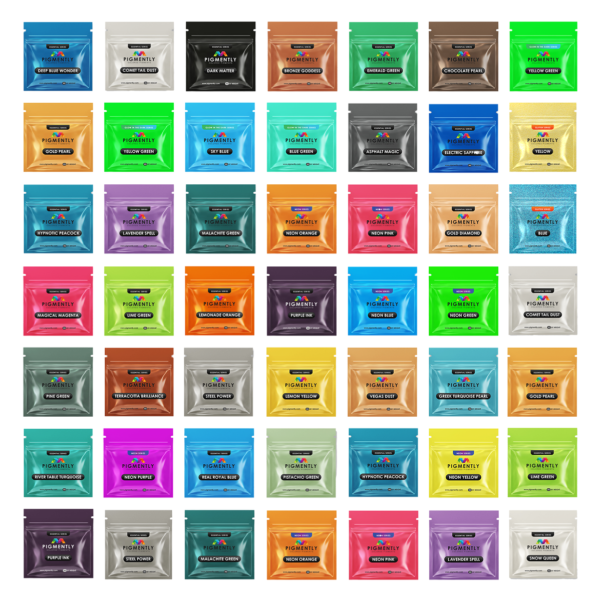51 Mega Bundle Epoxy Powder Pigments   Epoxy Colors   3DPrintiverse.com