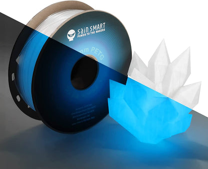 Glow-in-the-dark Blue 1.75mm PRO-3 PETG Filament, 1kg   Filament   3DPrintiverse.com