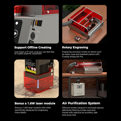 Falcon2 Pro Enclosed Laser Engraver & Cutter Creality Official Store