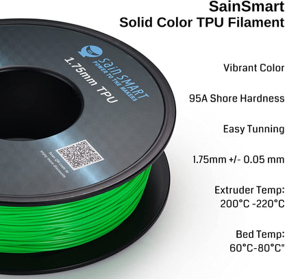 Neon Green, Cyberpunk Color TPU Filament 1.75mm 0.8kg/1.76lb   Filament   3DPrintiverse.com
