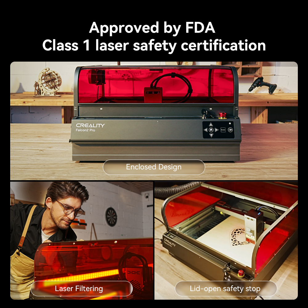 Falcon2 Pro 60W Pro-safe Laser Engraver & Cutter Creality Official Store