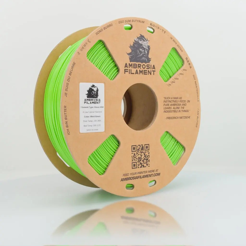 AMBROSIA ASA Filament of the Gods - 1KG Bambu AMS Friendly Cardboard Spools Premium 3D Printing Filament House ASA   Filament  22.99 3DPrintiverse.com