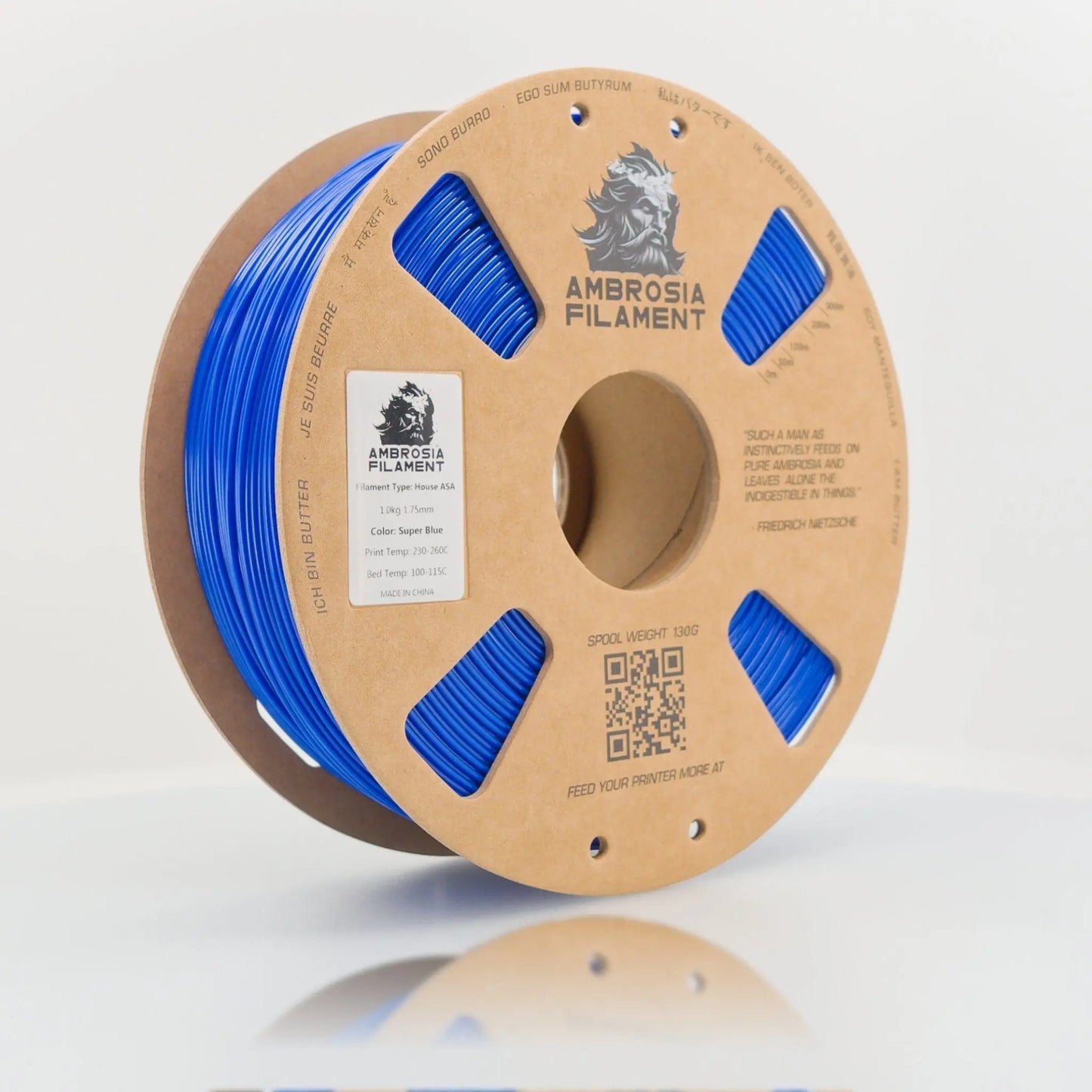 AMBROSIA ASA Filament of the Gods - 1KG Bambu AMS Friendly Cardboard Spools Premium 3D Printing Filament House ASA   Filament  22.99 3DPrintiverse.com
