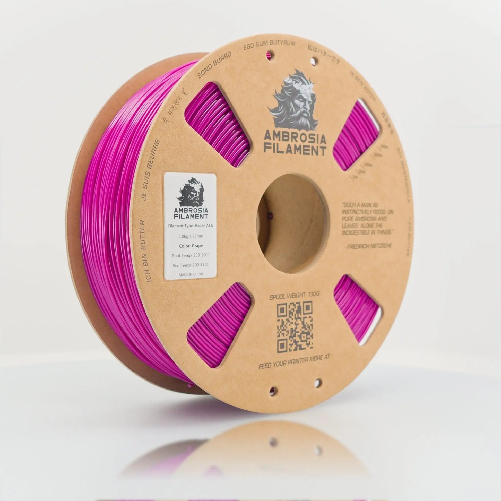 AMBROSIA ASA Filament of the Gods - 1KG Bambu AMS Friendly Cardboard Spools Premium 3D Printing Filament House ASA   Filament  22.99 3DPrintiverse.com