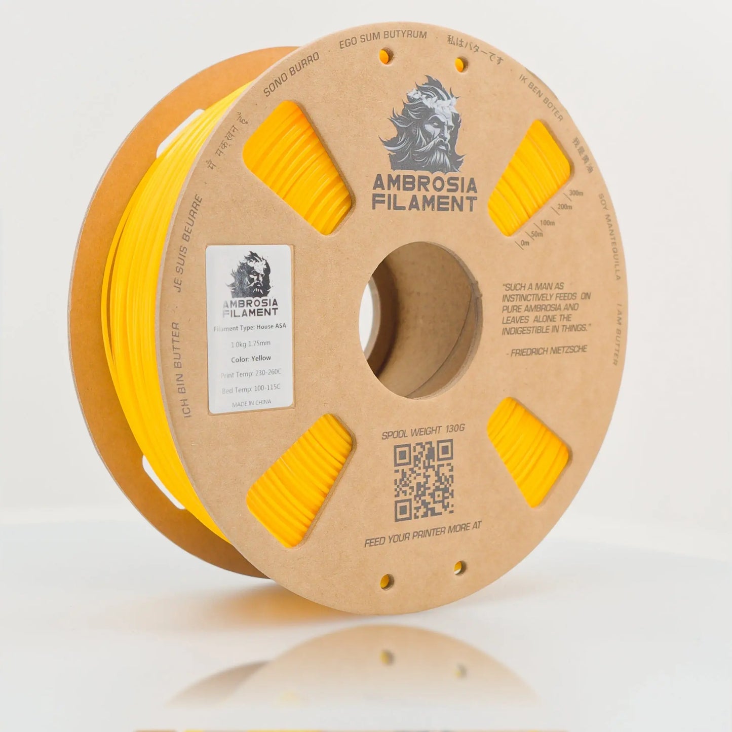 AMBROSIA ASA Filament of the Gods - 1KG Bambu AMS Friendly Cardboard Spools Premium 3D Printing Filament House ASA   Filament  22.99 3DPrintiverse.com