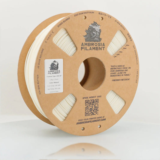 AMBROSIA ASA-GF Glass Filled ASA Filament of the Gods - 1KG Bambu AMS Friendly Cardboard Spools Premium 3D Printing Filament   Filament  26.99 3DPrintiverse.com
