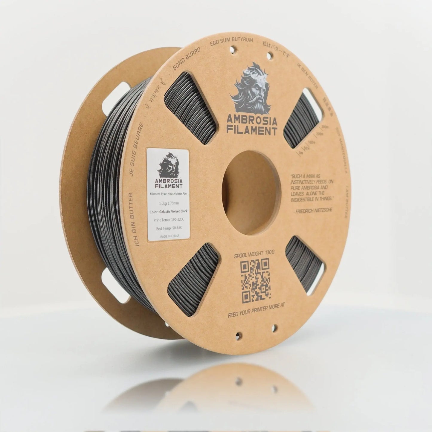 AMBROSIA Galactic (Sparkle) PLA Filament of the Gods - 1KG Bambu AMS Friendly Cardboard Spools Premium 3D Printing Filament   Filament  19.99 3DPrintiverse.com