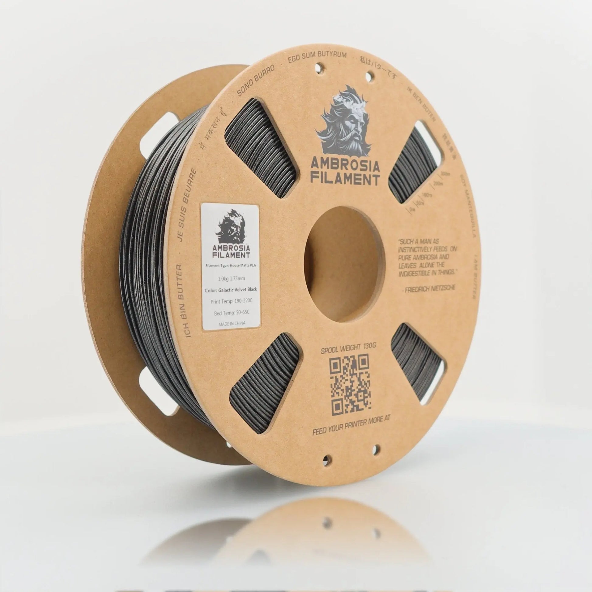 AMBROSIA Galactic (Sparkle) PLA Filament of the Gods - 1KG Bambu AMS Friendly Cardboard Spools Premium 3D Printing Filament   Filament  19.99 3DPrintiverse.com